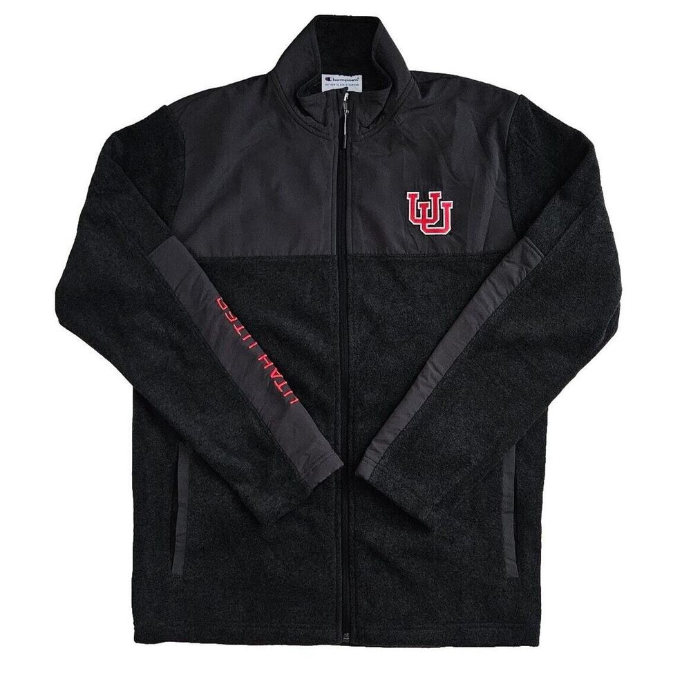 Champion Utah Utes‎ (Mens Size Medium) Soft Shell Fleece Full Zip Jacket Gray